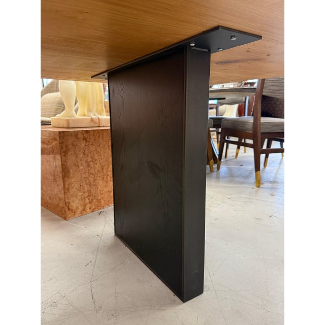 Beautiful English Elm Live Edge Dining Table with Butterflies For Sale - Image 4 of 17