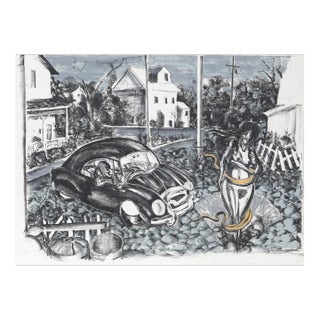 Driveway Birth of Venus, Arnie Levin Lithograph, Signed and Numbered in Pencil For Sale