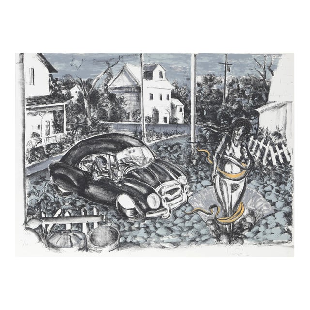 Driveway Birth of Venus, Arnie Levin Lithograph, Signed and Numbered in Pencil For Sale