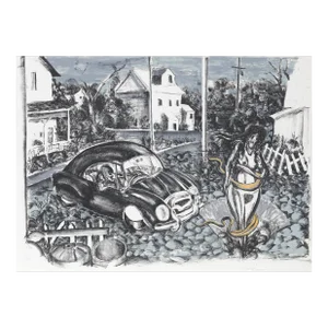 Driveway Birth of Venus, Arnie Levin Lithograph, Signed and Numbered in Pencil