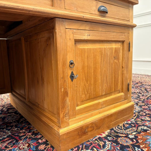 Large English Desk with Back Panel For Sale - Image 12 of 18