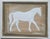 Contemporary Horse Minimalism Abstract Folk Art Expressionism Tan Beige Burnt Umber White Original Painting by Cleo Plowden For Sale - Image 3 of 3