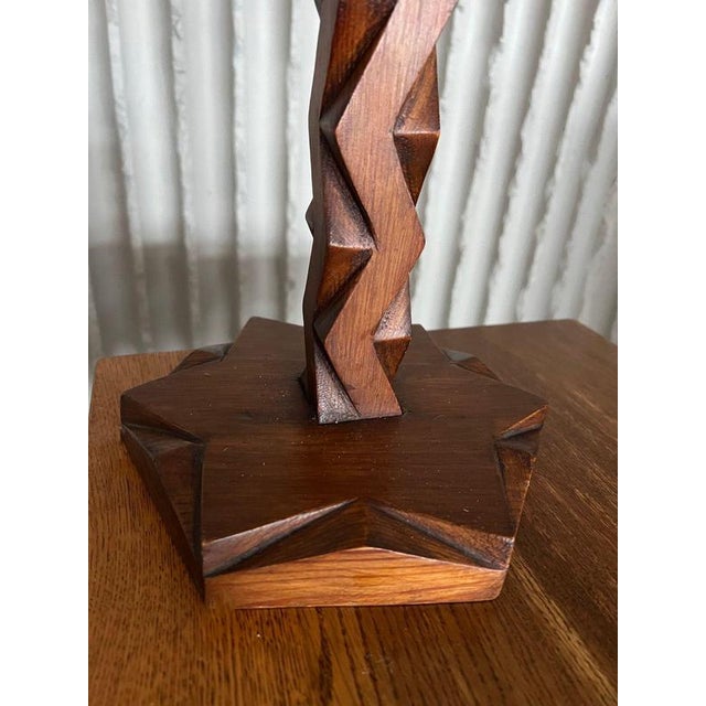 Brown Vintage Sculptural Table Lamp, 1960s For Sale - Image 8 of 9