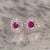Red Diamond Ruby Stud Earrings 14 Karat White Gold 1.87 TCW Certified For Sale - Image 8 of 18