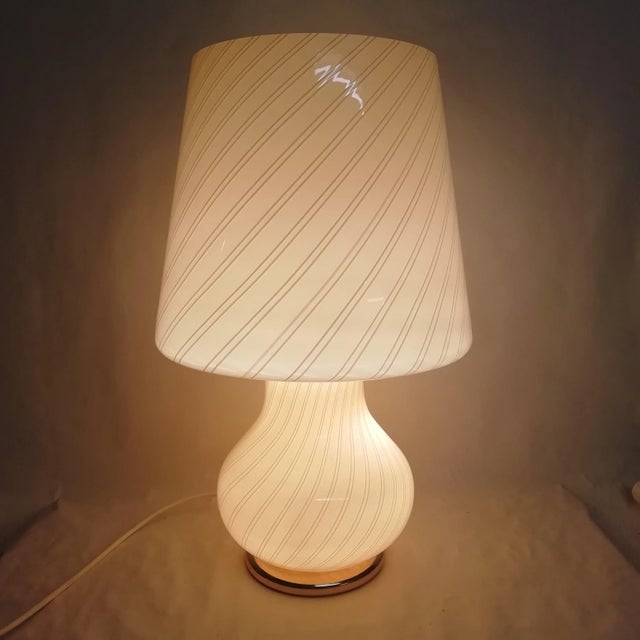 Vintage Murano Glass Table Lamp For Sale - Image 6 of 12