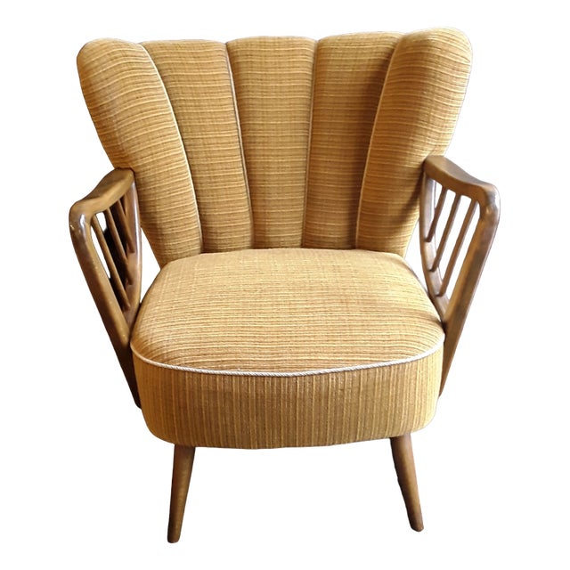 Mid-Cotury Cocktail Armchair in Beech, 1950s For Sale