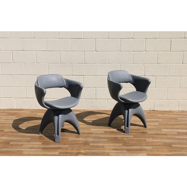 Vintage Set of 6 John Gale Rotocast Plastic Swivel Armchairs | Space Age 1960s For Sale - Image 9 of 18