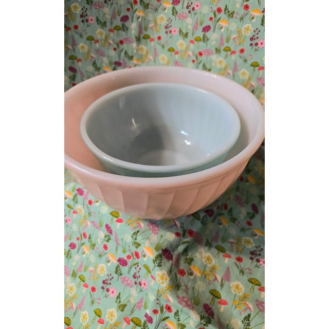Vintage Mid-Century Modern Fire King Anchor Hocking Nesting Bowls For Sale - Image 9 of 9
