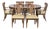 Thomasville Traditional Oval Extension Dining Set With 6 Cane-Back Chairs For Sale
