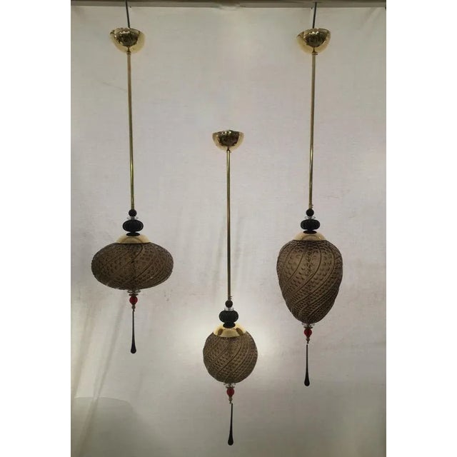 Beige Mid-Century Italian Murano Blown Smoked Glass, 2000s For Sale - Image 8 of 11