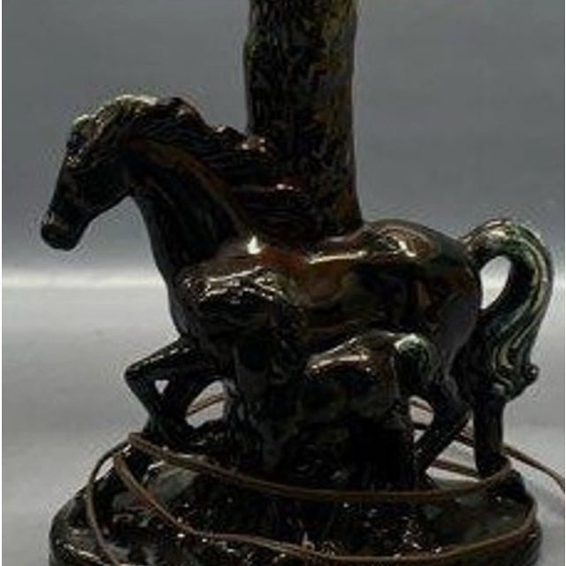 Mid-Century Modern 1950s Mid-Century Modern Phil Mar Porcelain Mare & Colt Horse Table Lamp - a Pair For Sale - Image 3 of 14
