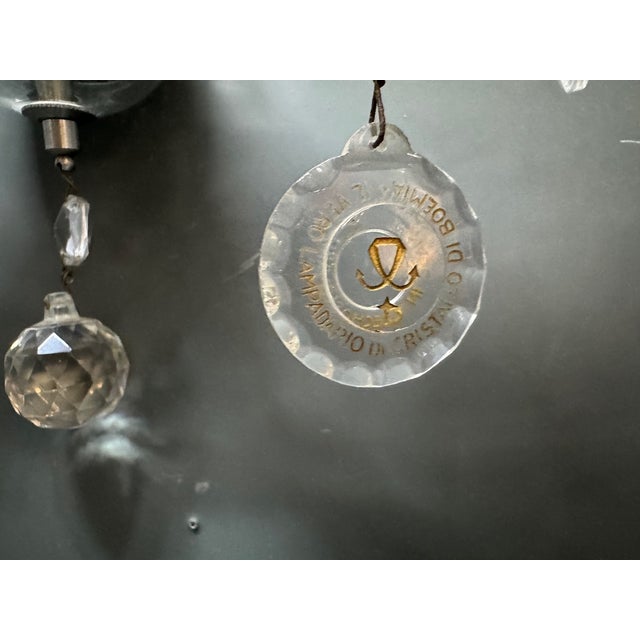 1970s Crystal Bohemian Sconces, 1970s, Set of 2 For Sale - Image 5 of 15