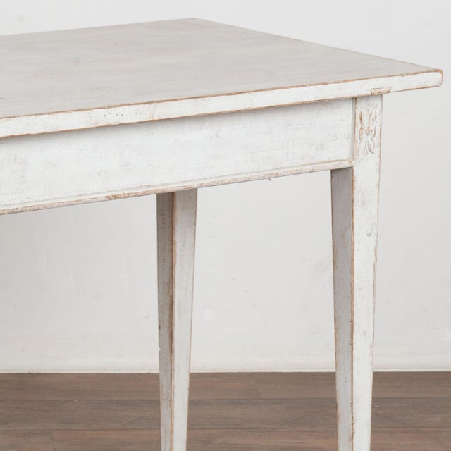 19th Century Swedish White Painted Pine Side Table For Sale - Image 9 of 13