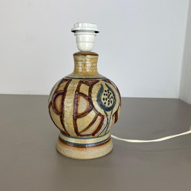 1970s Ceramic Studio Pottery Table Light Base from Soholm Ceramic, Denmark, 1970s For Sale - Image 5 of 18