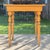 Farmhouse Antique Primitive Mustard Painted Tall Wood Side Table Foyer Table Desk For Sale - Image 3 of 9