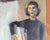 Oil on Paper Painting of a Seated Figure by Walter Stomps For Sale In Indianapolis - Image 6 of 7