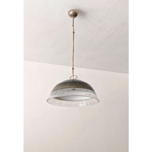 Black Vintage Murano Glass Pendant Lamp by Fratelli Toso, 1970s For Sale - Image 8 of 15