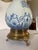 Antique Table Lamp in High-Fire Blue Earthenware with Bronze Tripod Base, 1800s For Sale - Image 5 of 10