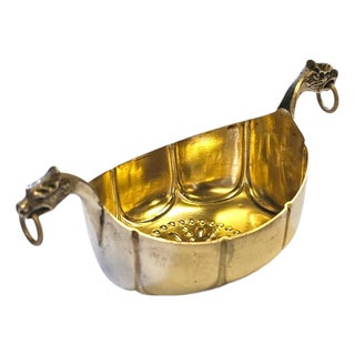 Early 20th Century Marius Hammer 830s Silver-Gilt Viking Longship Salt Cellar For Sale