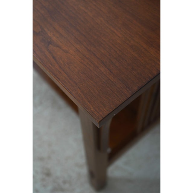 Stickley Stickley Mission Cherry 2 Tier Lamp Table For Sale - Image 4 of 12