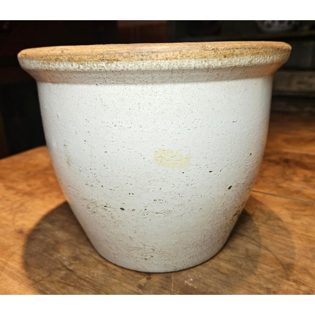 Antique Stoneware Salt-Glazed Crock For Sale - Image 4 of 10