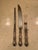 Traditional Antique Sterling Silver Three Piece Carving Set For Sale - Image 3 of 8