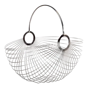 Ole Palsby Scandinavian Modern Decorative Stainless-Steel Basket Copenhagen