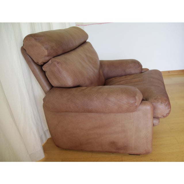 Afra & Tobia Scarpa Coronado Lounge Chair in Brown Leather by Tobia and Afra Scarpa for B&B Italia / C&B Italia, 1960s For Sale - Image 4 of 12