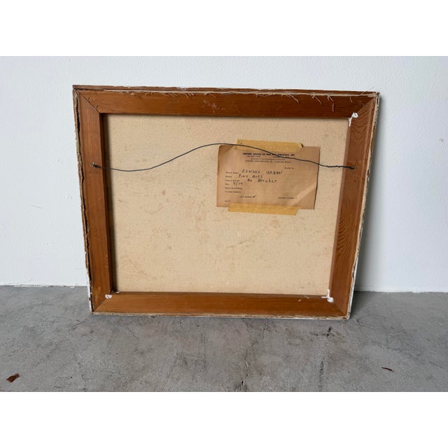 1974 Edward Urban Impressionist Still Life Oil on Canvas Painting, Wood Framed For Sale - Image 11 of 11