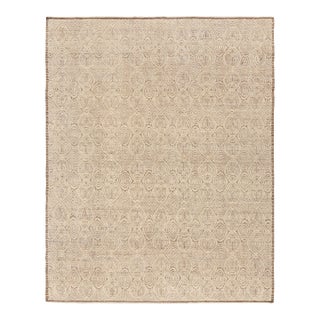 Rug & Kilim’s Moroccan Style Rug in Beige-Brown with Geometric Patterns - 13x19 For Sale