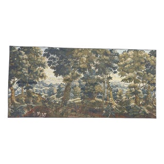 Vintage French Jacquard Tapestry with Verdure Motif in the style of Aubusson, 1960s For Sale