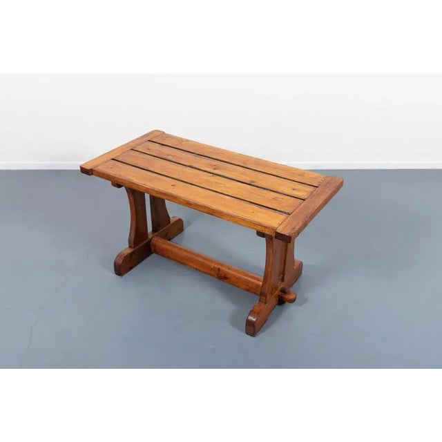 Brown Mid-Century Pine Berga Side Table by David Rosen Nordic Company, Sweden 1950s For Sale - Image 8 of 9