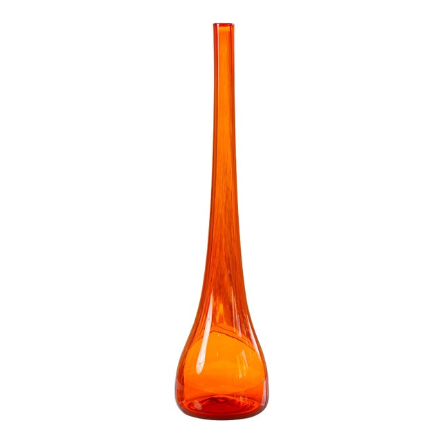Vintage Glass Floor Vase by Blenko, 5616-C For Sale