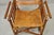 Wood Mid 20th Century Costa Rican Campaign Style Teak Brown Leather Folding Rocker Rocking Chair For Sale - Image 7 of 12