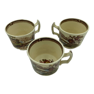 Set of 3 Vintage Royal Staffordshire "Tonquin" Demitasse Cups by Clarice Cliff