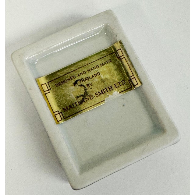 Vintage Porcelain Maitland-Smith Lidded Box For Sale - Image 9 of 9