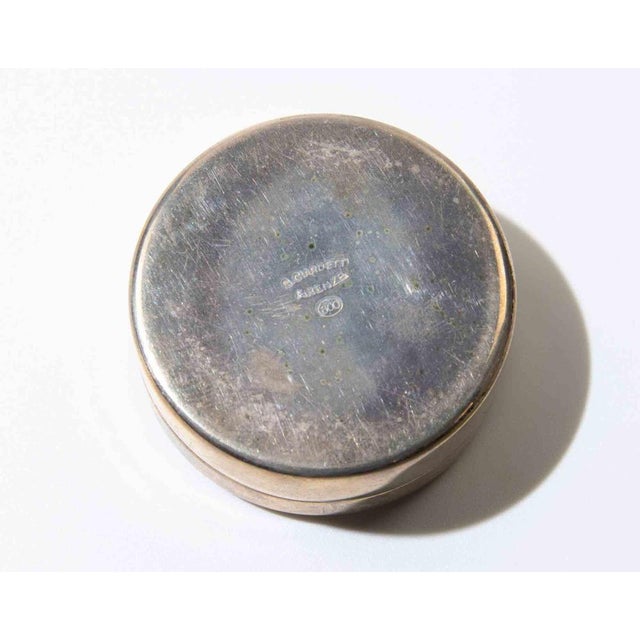 Italia Silver Round Box by C. Giardetti Firenze, 1960s For Sale - Image 3 of 5