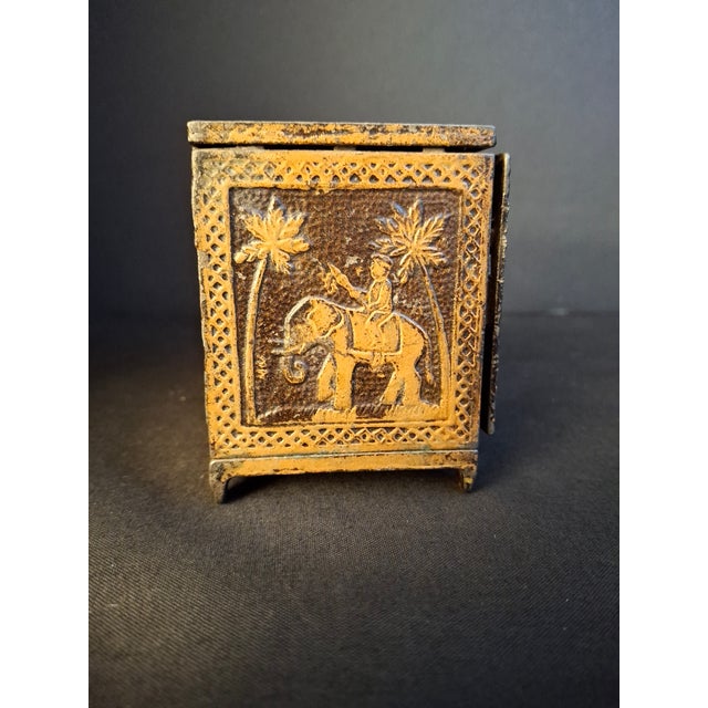 Antique 1882 Kyser & Rex Cast Iron Sport Safe Bank Elephant Giraffe Dog Patented For Sale - Image 12 of 18
