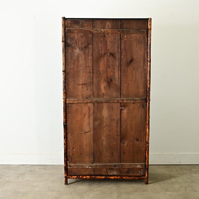 English 19th Century Bamboo & Decoupage Bookcase For Sale - Image 4 of 12