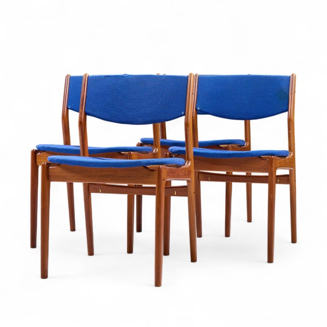 Mid-Century Modern Erik Buch Mid Century Danish Teak Side Dining Chairs - Set of 4 For Sale - Image 3 of 10