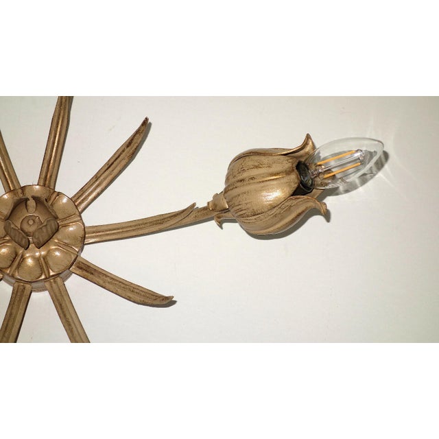 Brass Tulip Ceiling Lamp from Koch & Sons, 1960s For Sale - Image 4 of 9