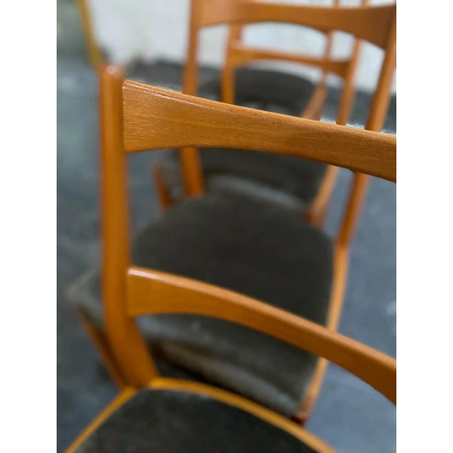 Set of Four Mid-Century Danish Modern Dining Chairs For Sale - Image 9 of 12
