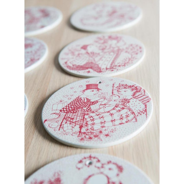 Mid-Century Modern Vintage Danish Calendar Plates by Bjørn Wiinblad, 1970s, Set of 12 For Sale - Image 3 of 7