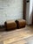 Mid-Century Modern Mid-Century Modern Ottomans in Brown and Beige, 1950s, Set of 2 For Sale - Image 3 of 7