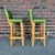 Rustic Pair of Rustic Green Leather Bar Stools by Ranch Oak For Sale - Image 3 of 12