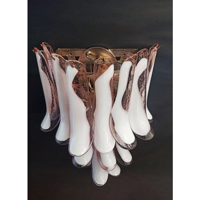 1990s Mid-Century Italian Pink Wall Sconces, 1990s, Set of 3 For Sale - Image 5 of 16
