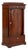 19th Century Danish Mahogany Column Cabinet With Bow Front Door For Sale
