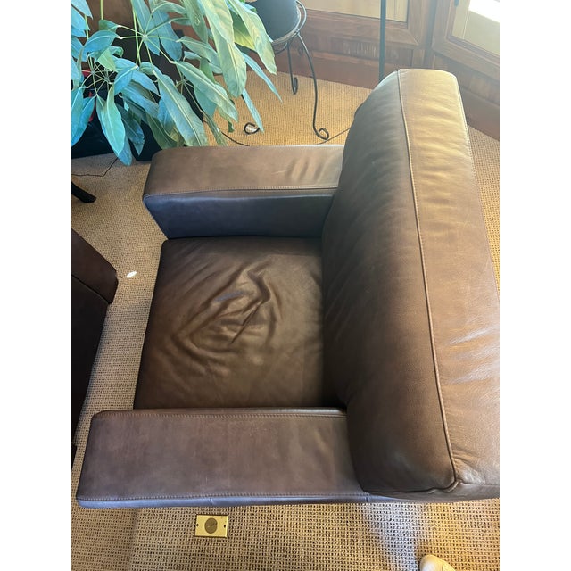 2000 - 2009 Ethan Allen Leather Club Chair For Sale - Image 5 of 7