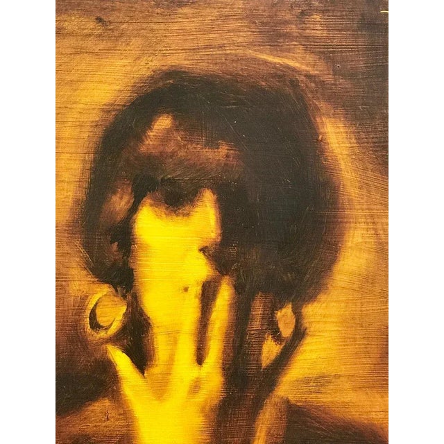 Kenneth Hari "Foxy Lady" Born 1947, American artist Signed upper right in script Oil on artist board Unframed 16"x 20"...