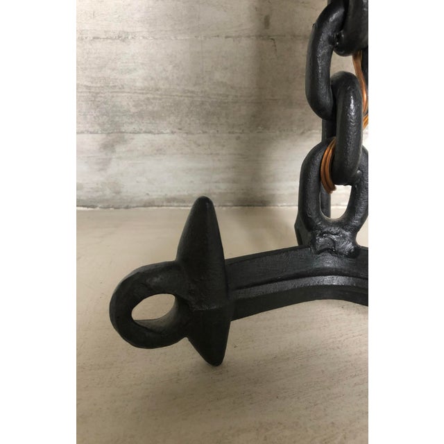 Brutalist Brutalist Chain Link Table Lamp For Sale - Image 3 of 6